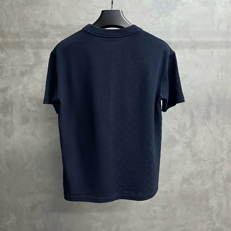 Louis Vuitton Louis Vuitton Men's Navy Cotton T-Shirt Size M 0089 Size US M / EU 48-50 / 2 - 2 Thumbnail