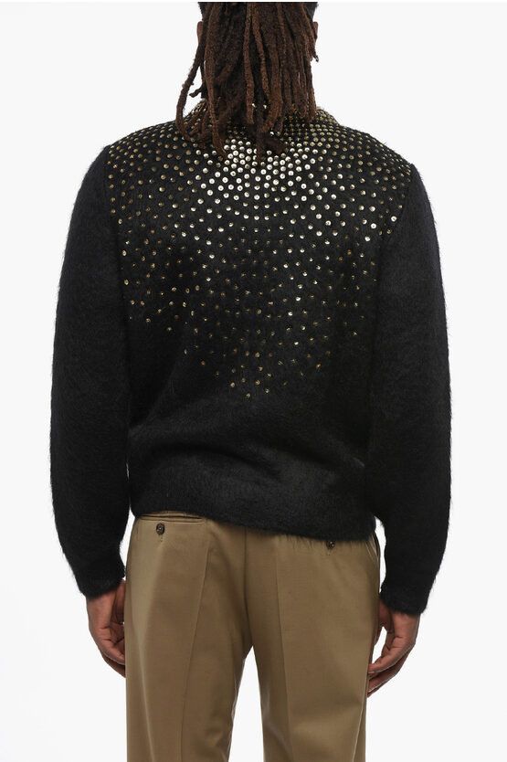Celine Crew-neck Cardigan Embellished with Sequins Size US L / EU 52-54 / 3 - 2 Thumbnail