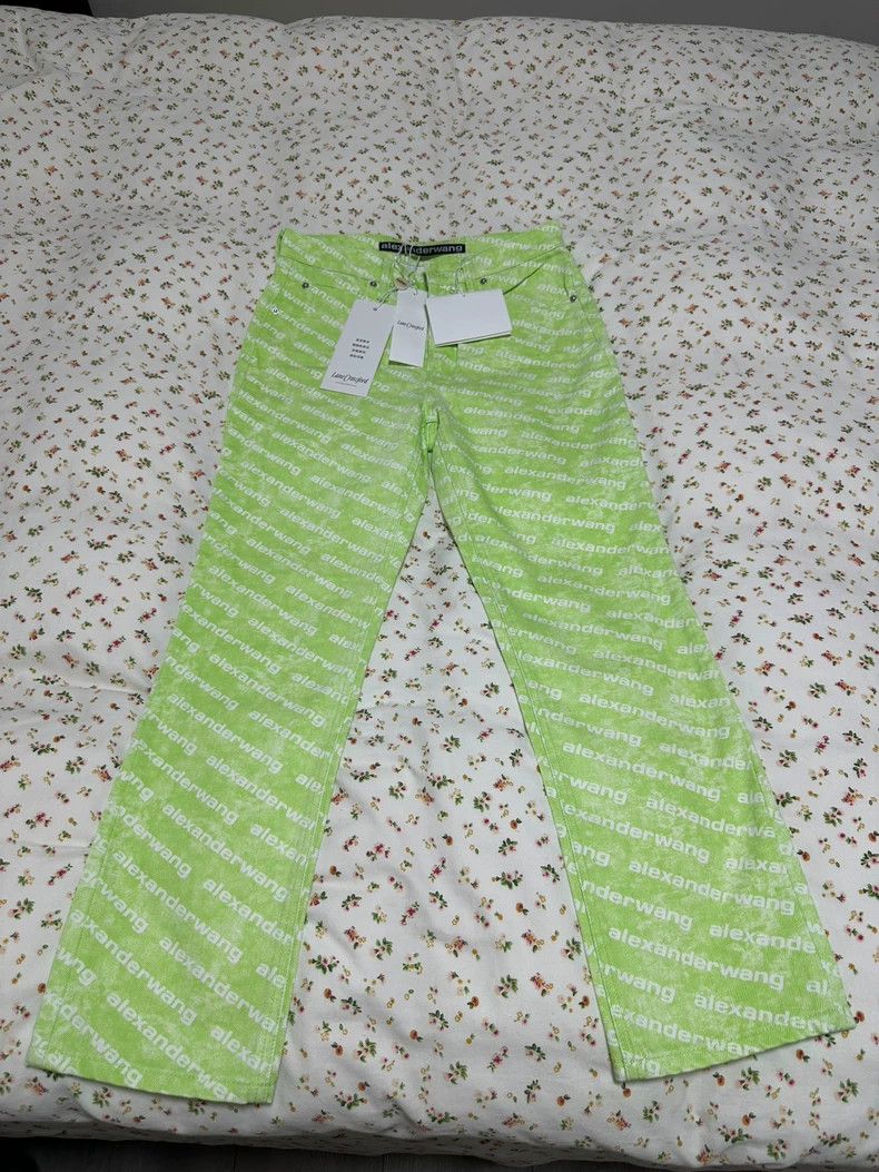 Alexander Wang Alexander Wang FW21 Logo Straight Jeans - dmc Size US 27 - 4 Thumbnail