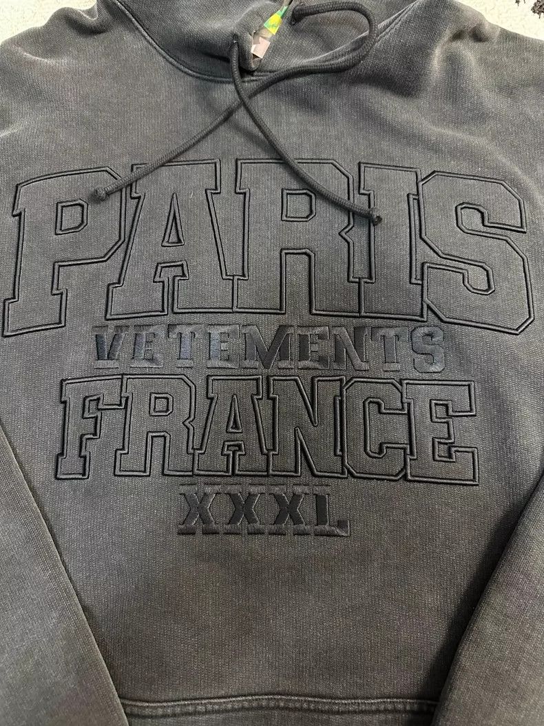 Vetements Vetements Paris Gray Hoodie S - dmc Size US S / EU 44-46 / 1 - 2 Thumbnail