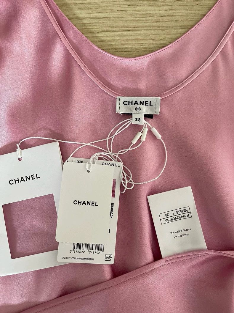 Chanel 2023 Pink Silk Dress FR38 - dmc