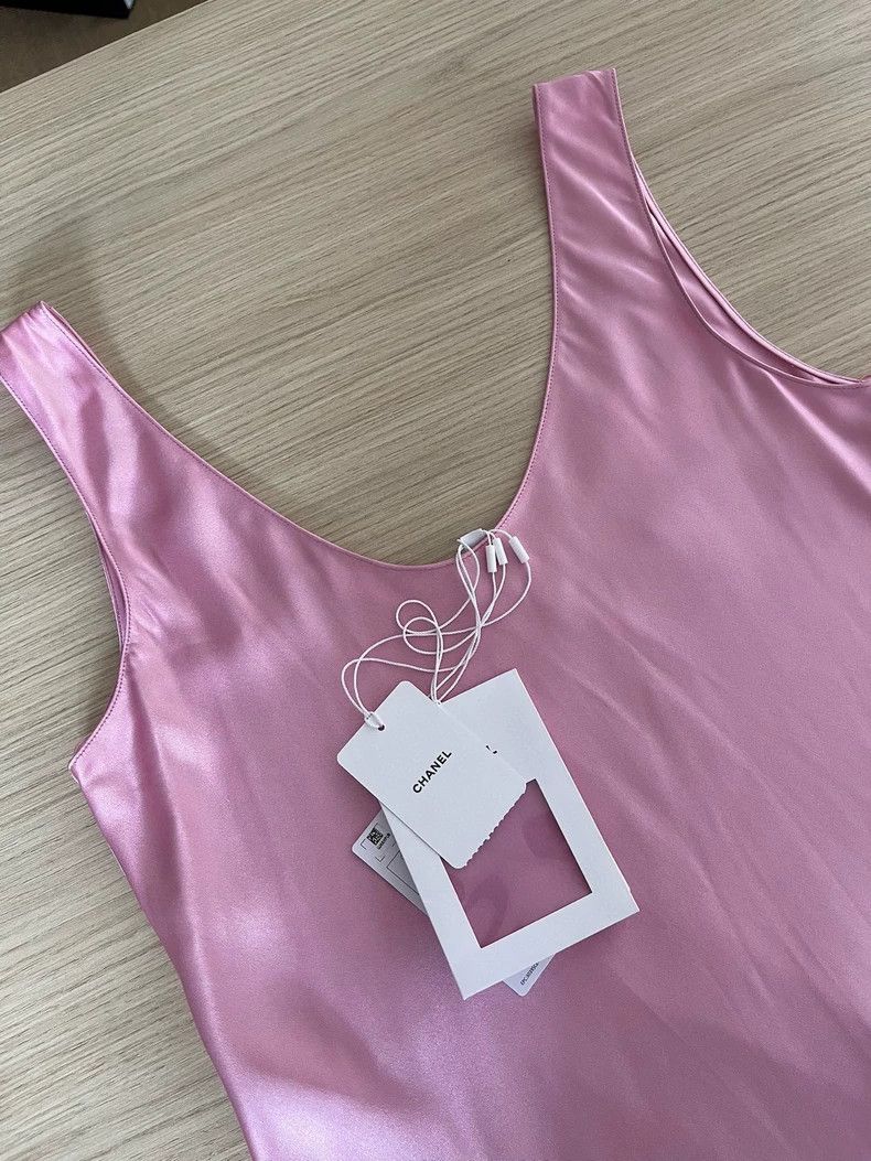 Chanel 2023 Pink Silk Dress FR38 - dmc