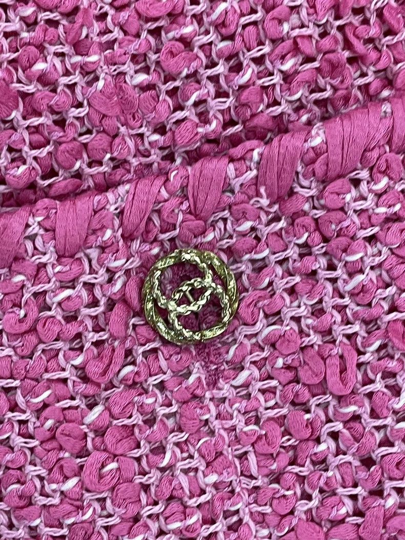 Chanel Chanel Pink V-Neck Knit Jacket - dmc Size US M / EU 48-50 / 2 - 3 Thumbnail