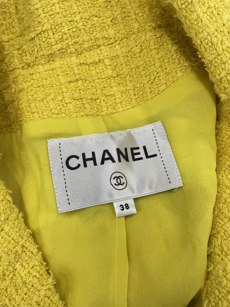 Chanel Chanel 22S Yellow Knit Collar Jacket - dmc Size US M / EU 48-50 / 2 - 5 Thumbnail