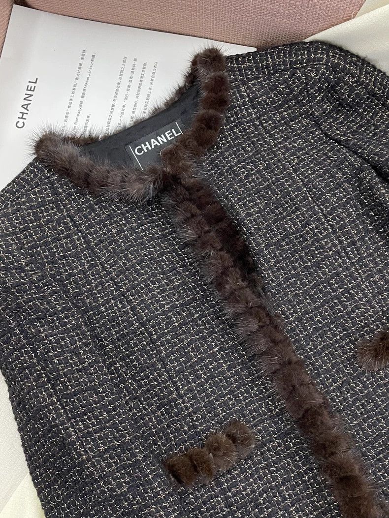Chanel Chanel Vintage Mink Tweed Jacket - dmc Size US S / EU 44-46 / 1 - 2 Thumbnail