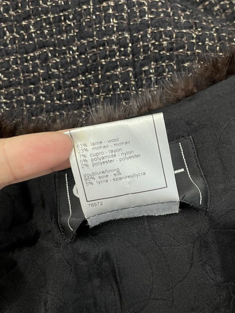 Chanel Chanel Vintage Mink Tweed Jacket - dmc Size US S / EU 44-46 / 1 - 5 Thumbnail