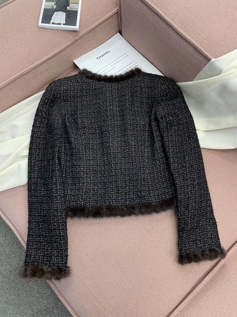 Chanel Chanel Vintage Mink Tweed Jacket - dmc Size US S / EU 44-46 / 1 - 3 Thumbnail