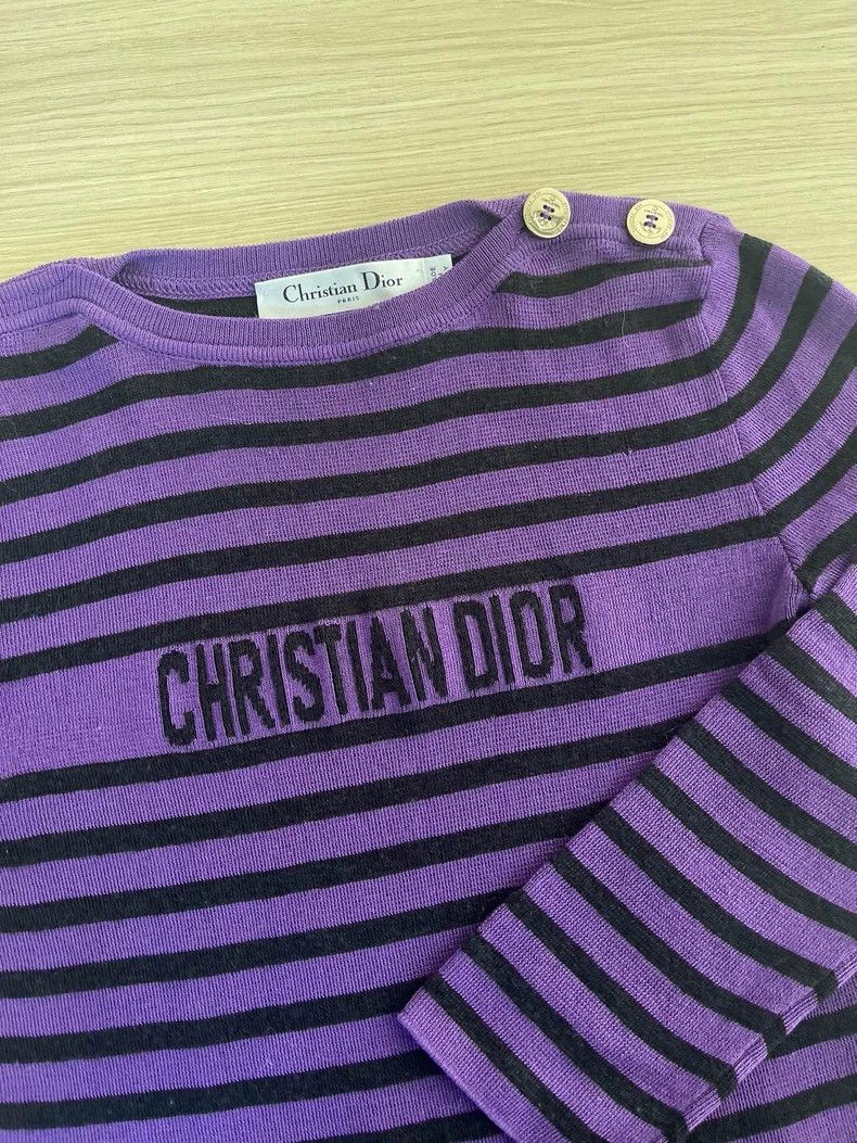 Dior Dior Classic Purple Stripe Top - dmc Size US XS / EU 42 / 0 - 4 Thumbnail