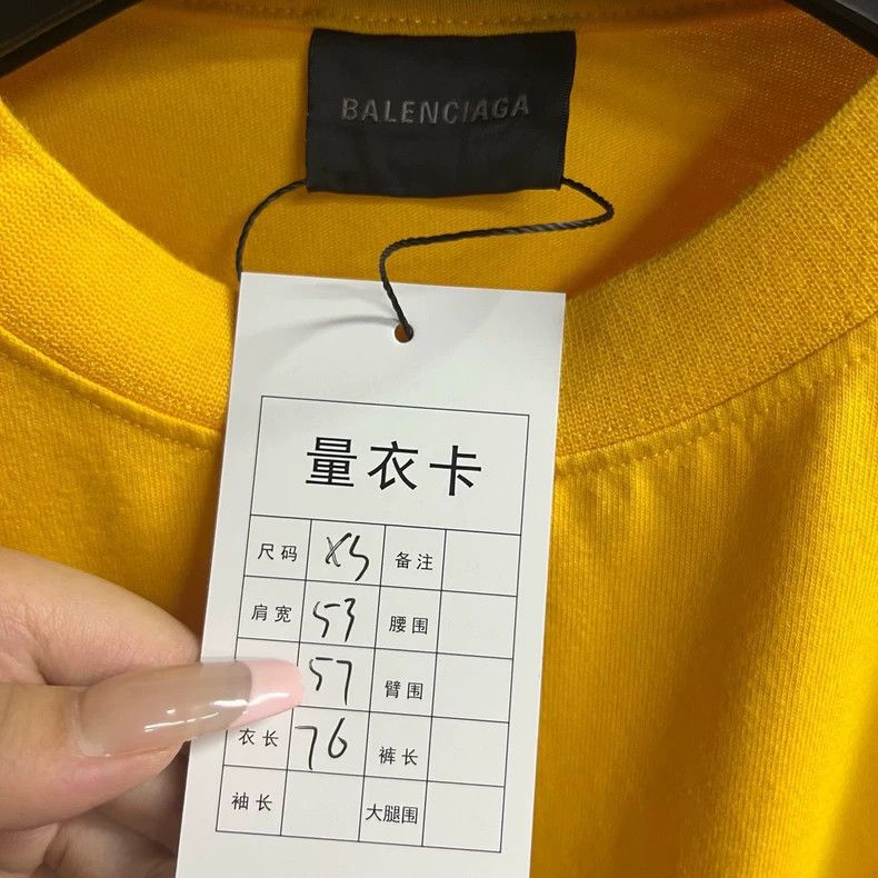 Balenciaga Balenciaga Yellow Logo Print Short Sleeve Tee - dmc Size US XS / EU 42 / 0 - 5 Thumbnail