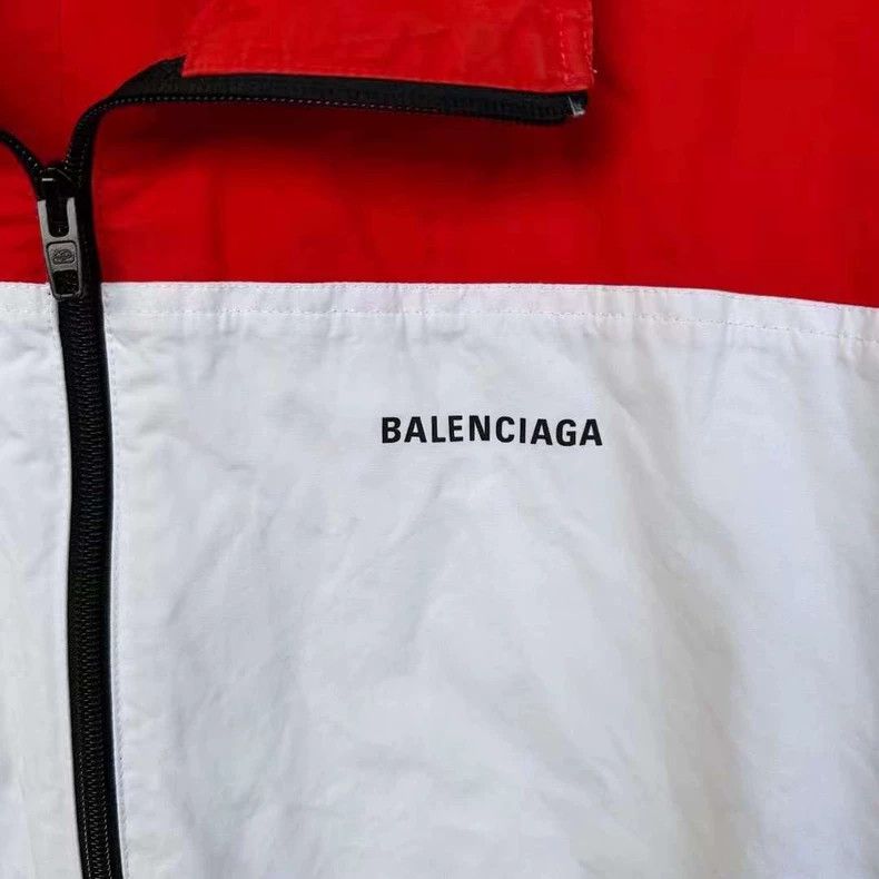Balenciaga Balenciaga Red White Logo Windbreaker - dmc Size US M / EU 48-50 / 2 - 3 Thumbnail