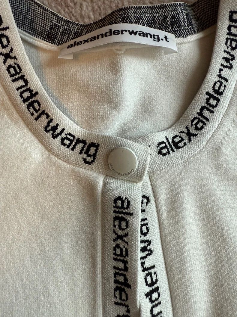 Alexander Wang Alexander Wang White Logo Short Sleeve Top - dmc Size US S / EU 44-46 / 1 - 2 Thumbnail