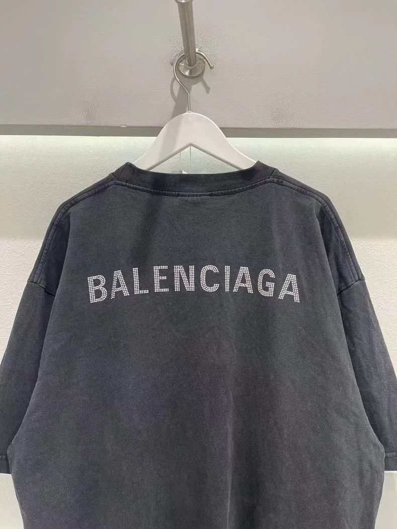 Balenciaga Balenciaga Black Crystal Short Sleeve - dmc Size US XS / EU 42 / 0 - 3 Thumbnail