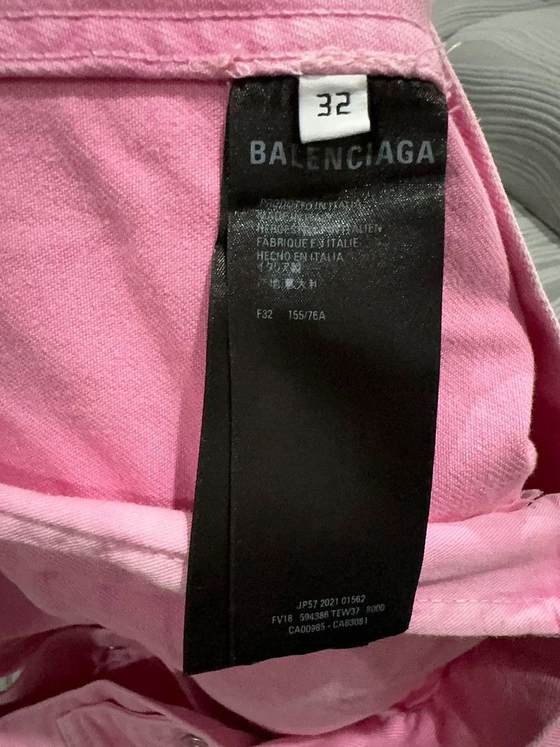Balenciaga Balenciaga Pink Denim Jacket Size 32 - dmc Size US XS / EU 42 / 0 - 4 Thumbnail