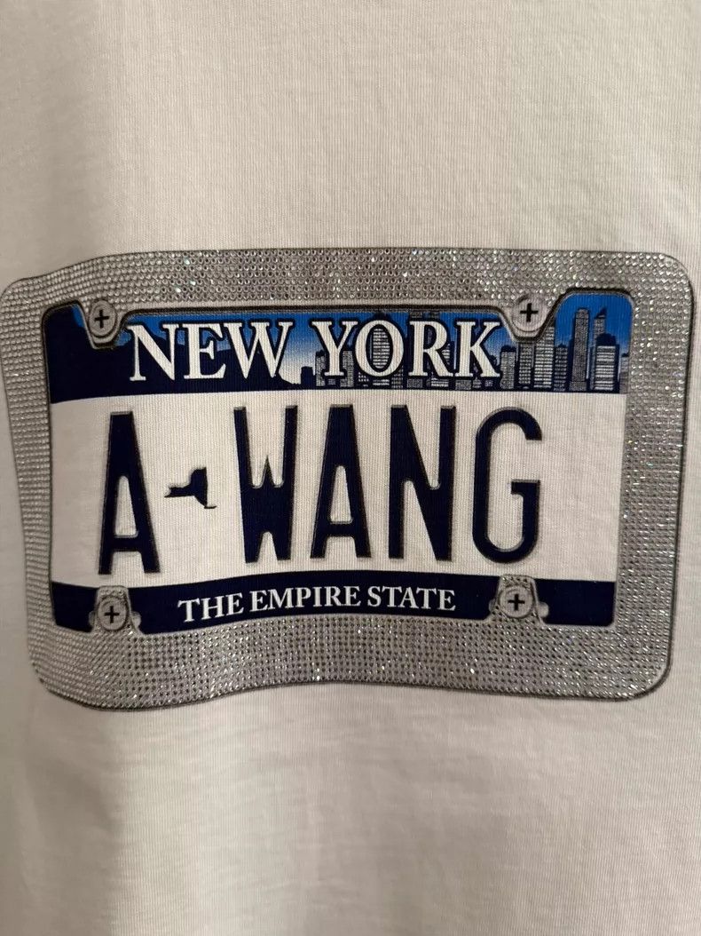 Alexander Wang Alexander Wang Crystal License Plate Tee S - dmc Size US S / EU 44-46 / 1 - 3 Thumbnail