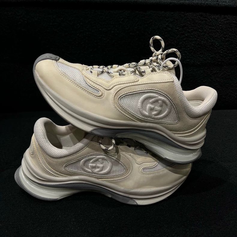 Gucci Gucci Run White Leather Sneakers - dmc Size US 6.5 / EU 39-40 - 3 Thumbnail