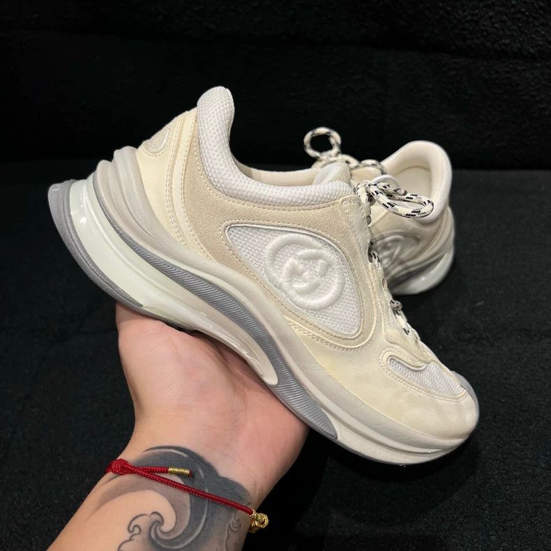 Gucci Gucci Run White Leather Sneakers - dmc Size US 6.5 / EU 39-40 - 9 Thumbnail