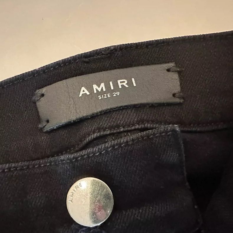 Amiri AMIRI Black Ripped Slim Fit Jeans - dmc Size US 29 - 3 Thumbnail
