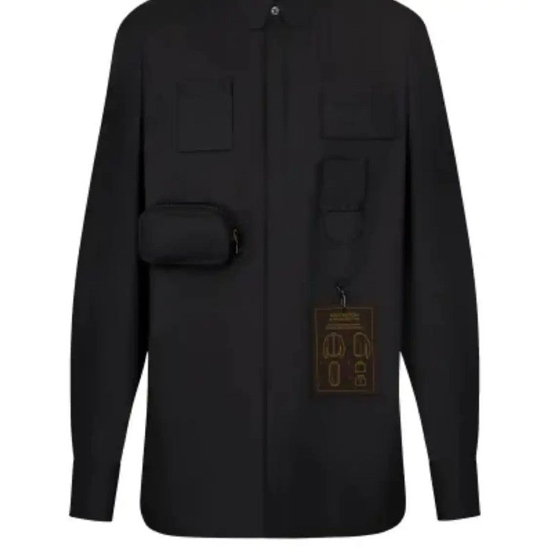 Louis Vuitton Louis Vuitton Black Nylon Oversized Shirt 0089 Size US XL / EU 56 / 4 - 3 Thumbnail