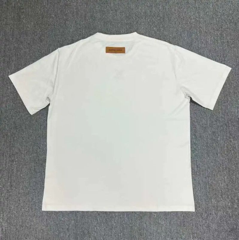 Louis Vuitton Louis Vuitton White Cotton XXL Men's T-Shirt 0089 Size US XXL / EU 58 / 5 - 2 Thumbnail