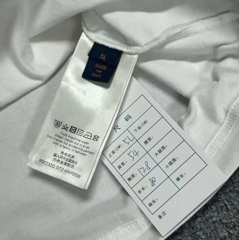 Louis Vuitton Louis Vuitton White Cotton XXL Men's T-Shirt 0089 Size US XXL / EU 58 / 5 - 4 Thumbnail