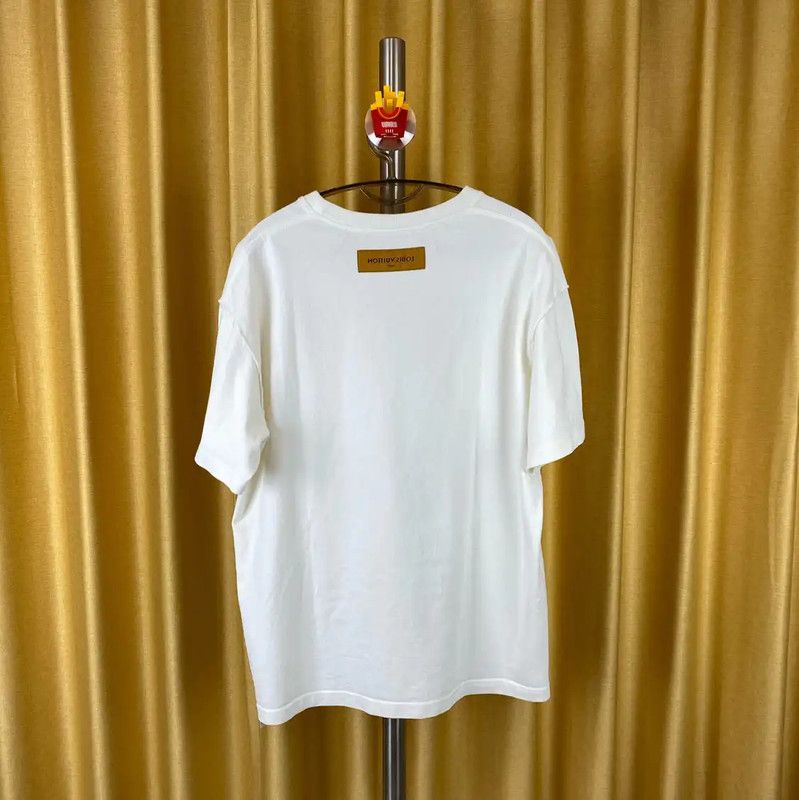 Louis Vuitton Louis Vuitton White Cotton Men's T-Shirt 0089 Size US L / EU 52-54 / 3 - 2 Thumbnail