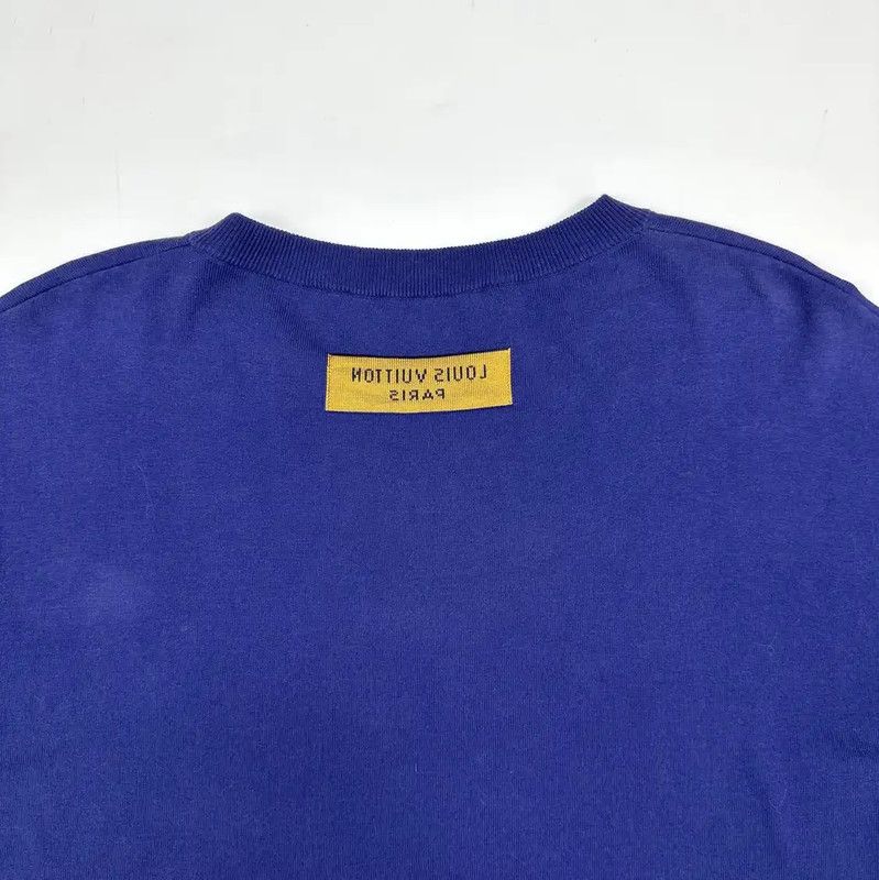Louis Vuitton Louis Vuitton Blue Cotton Knit Men's T-Shirt 0089 Size US L / EU 52-54 / 3 - 6 Thumbnail