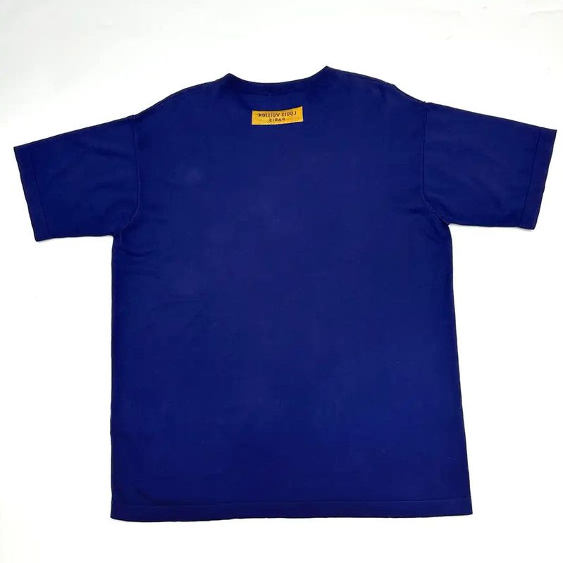 Louis Vuitton Louis Vuitton Blue Cotton Knit Men's T-Shirt 0089 Size US L / EU 52-54 / 3 - 2 Thumbnail