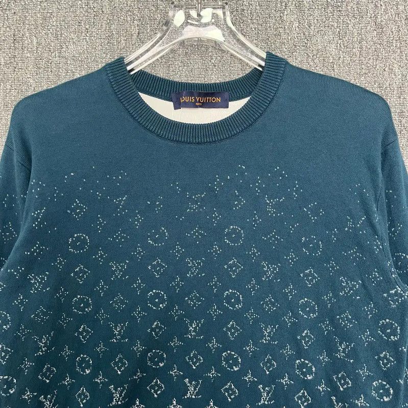 Louis Vuitton Louis Vuitton Blue Knit Sweater for Men 0089 Size US S / EU 44-46 / 1 - 3 Thumbnail