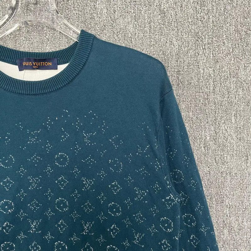 Louis Vuitton Louis Vuitton Blue Knit Sweater for Men 0089 Size US S / EU 44-46 / 1 - 2 Thumbnail