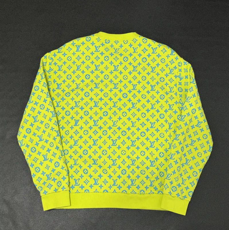 Louis Vuitton Louis Vuitton Men's Spring Sweatshirt in Neon Green 0089 Size US M / EU 48-50 / 2 - 2 Thumbnail