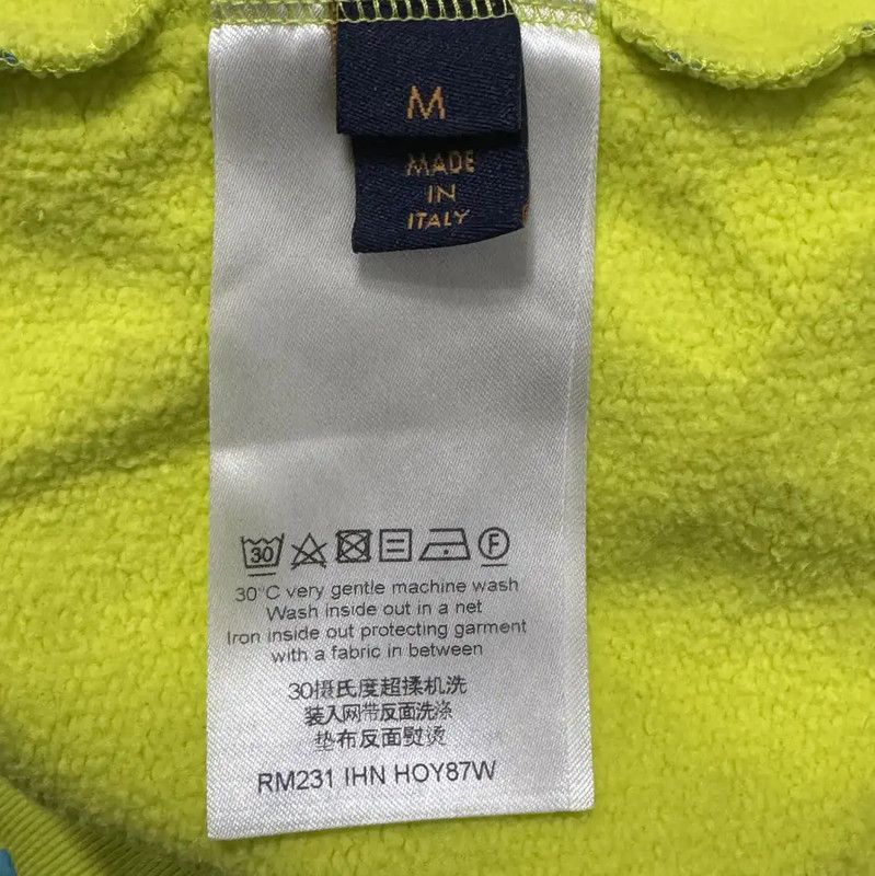 Louis Vuitton Louis Vuitton Men's Spring Sweatshirt in Neon Green 0089 Size US M / EU 48-50 / 2 - 5 Thumbnail