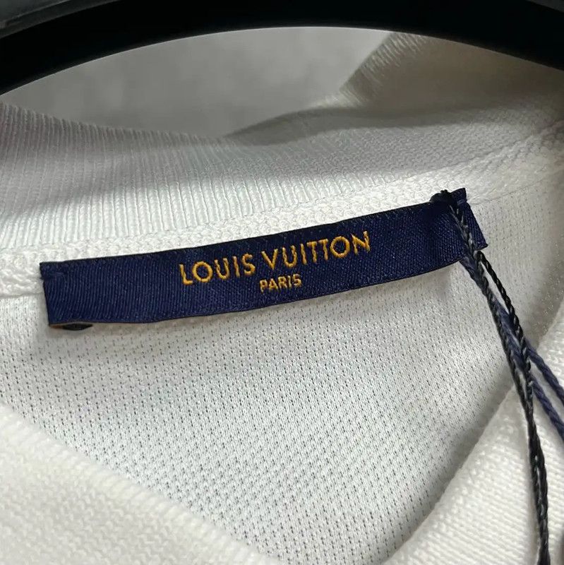 Louis Vuitton Louis Vuitton Men's White Cotton Polo Shirt 0089 Size US XL / EU 56 / 4 - 5 Thumbnail
