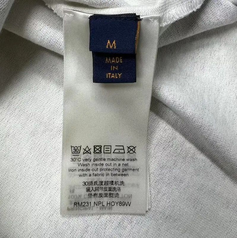 Louis Vuitton Louis Vuitton White Cotton Men's T-Shirt 0089 Size US M / EU 48-50 / 2 - 2 Thumbnail