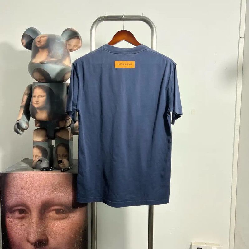 Louis Vuitton Louis Vuitton Men's Dark Blue Cotton T-Shirt 0089 Size US S / EU 44-46 / 1 - 2 Thumbnail