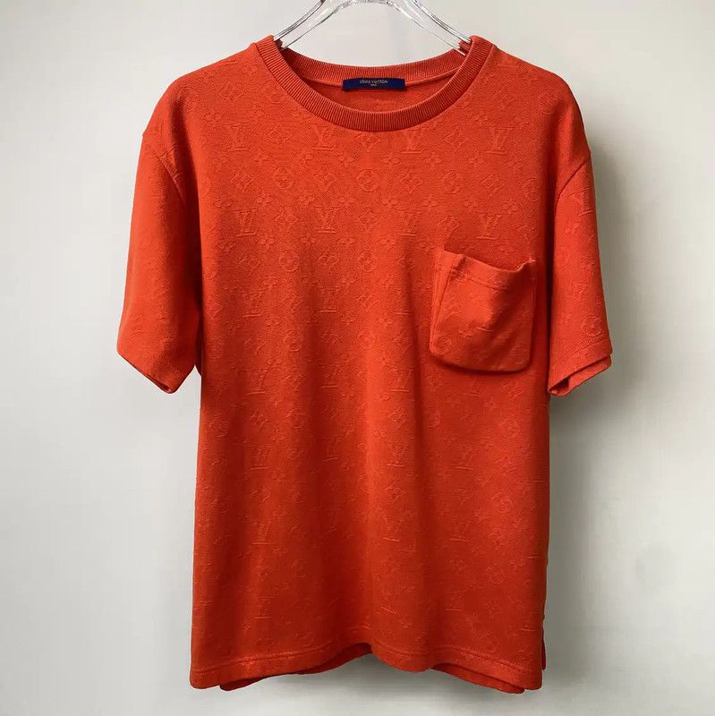 Louis Vuitton Louis Vuitton Orange Cotton Men's T-Shirt 0089 Size US L / EU 52-54 / 3 - 4 Thumbnail