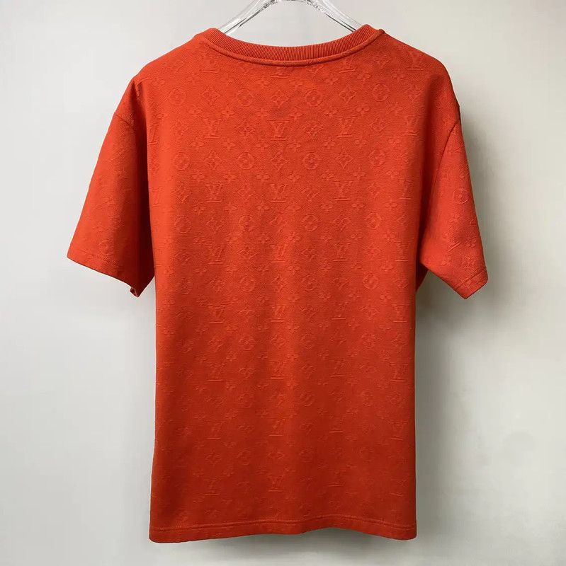 Louis Vuitton Louis Vuitton Orange Cotton Men's T-Shirt 0089 Size US L / EU 52-54 / 3 - 2 Thumbnail