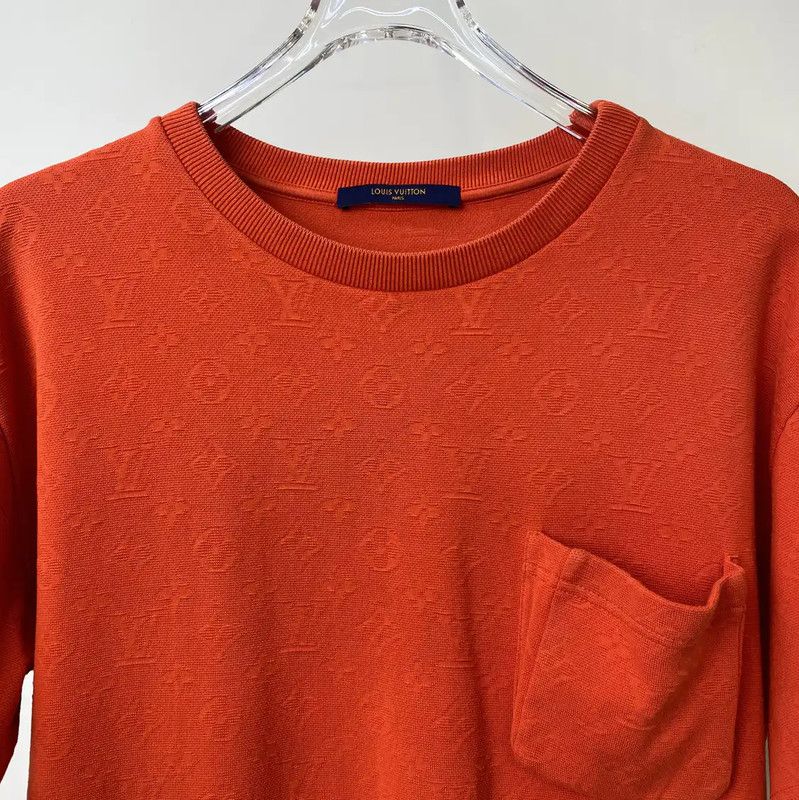 Louis Vuitton Louis Vuitton Orange Cotton Men's T-Shirt 0089 Size US L / EU 52-54 / 3 - 3 Thumbnail
