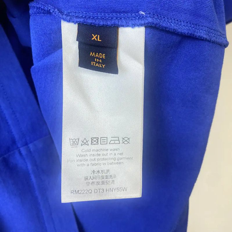 Louis Vuitton Louis Vuitton Blue Cotton Men's T-Shirt 0089 Size US L / EU 52-54 / 3 - 3 Thumbnail