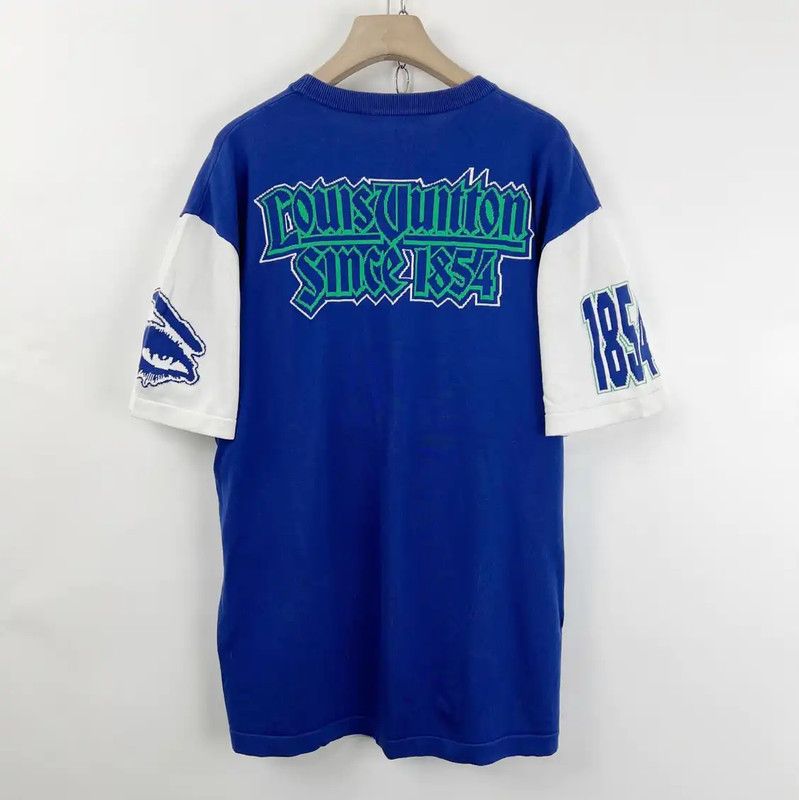 Louis Vuitton Louis Vuitton Blue Cotton Men's T-Shirt XXL 0089