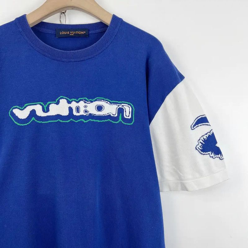 Louis Vuitton Louis Vuitton Blue Cotton Men’s T-Shirt XXL 0089 Size US XXL / EU 58 / 5 - 3 Thumbnail