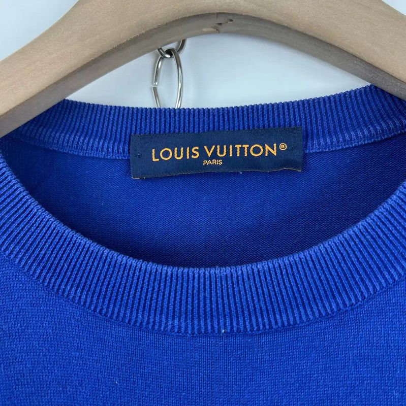 Louis Vuitton Louis Vuitton Blue Cotton Men’s T-Shirt XXL 0089 Size US XXL / EU 58 / 5 - 4 Thumbnail