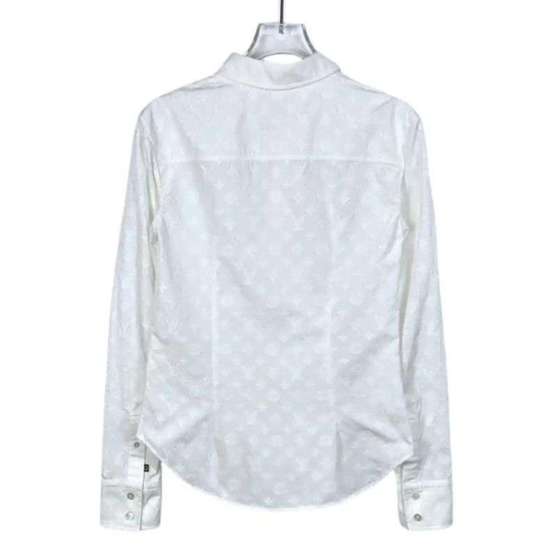 Louis Vuitton Louis Vuitton White Cotton Long Sleeve Shirt 0089 Size US XXS / EU 40 - 2 Thumbnail