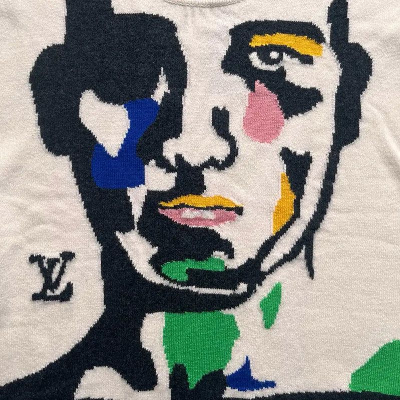 Louis Vuitton Louis Vuitton White Wool Men's Knit Sweater 0089 Size US M / EU 48-50 / 2 - 2 Thumbnail