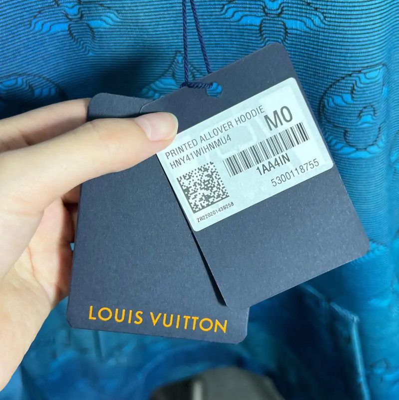 Louis Vuitton Louis Vuitton Blue Cotton Men's Hoodie 0089 Size US M / EU 48-50 / 2 - 4 Thumbnail