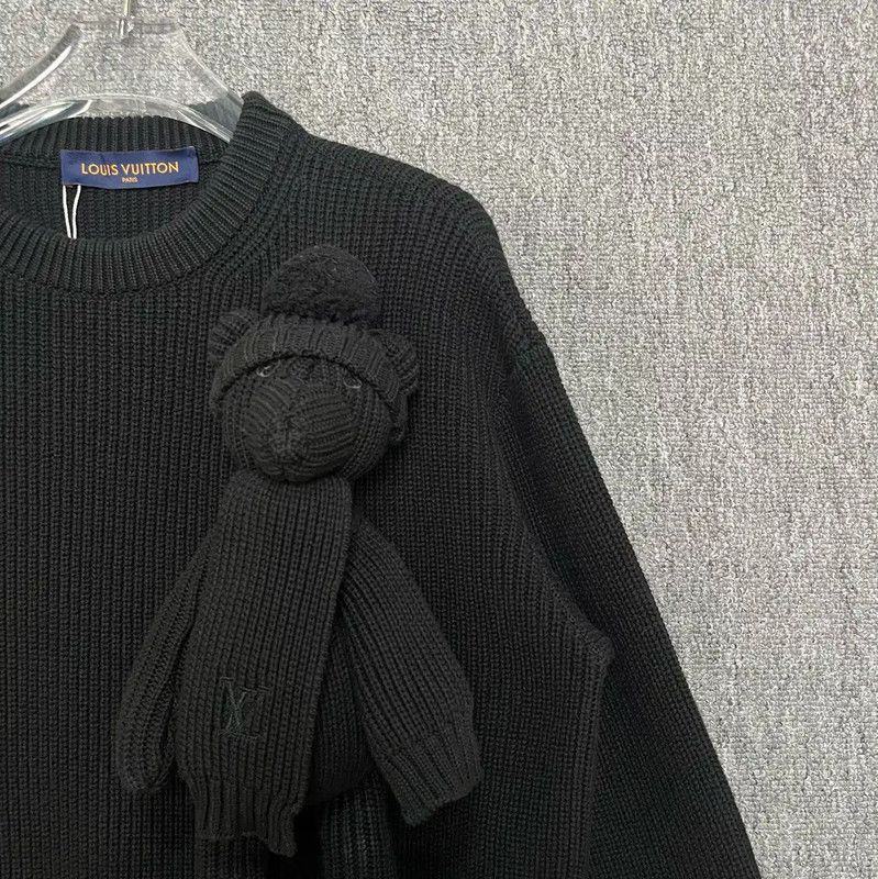 Louis Vuitton Louis Vuitton Black Knit Sweater with Toy 0089 Size US S / EU 44-46 / 1 - 3 Thumbnail