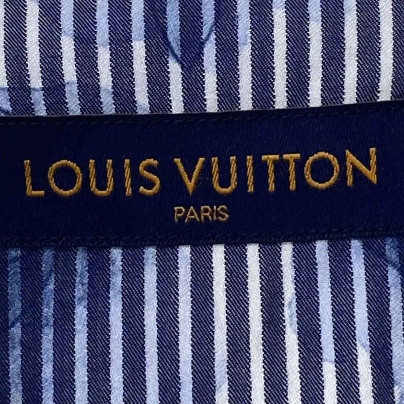 Louis Vuitton Louis Vuitton Blue Striped Men's Shirt 0089 Size US S / EU 44-46 / 1 - 2 Thumbnail