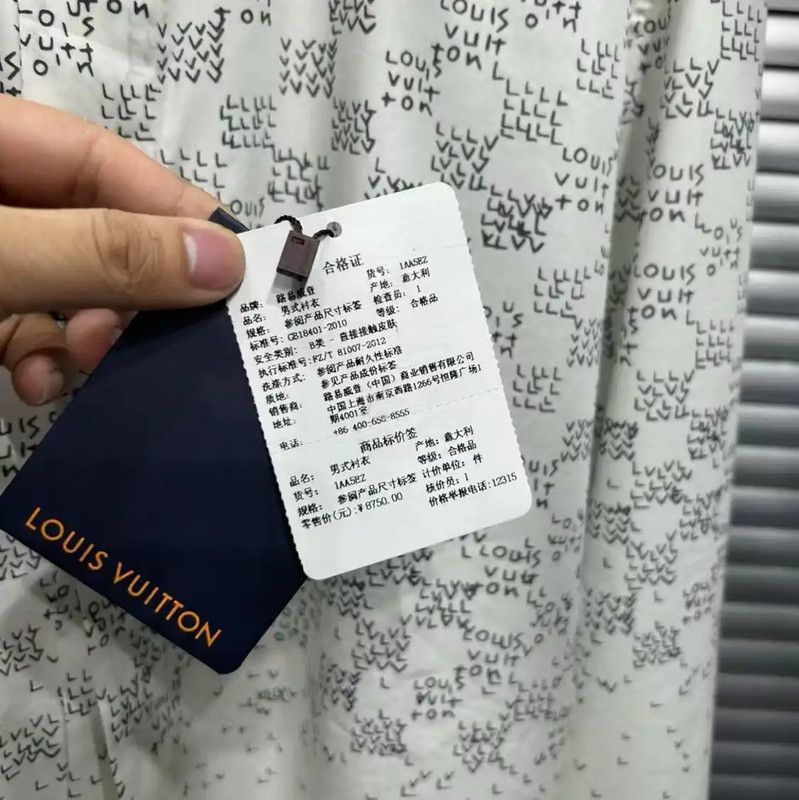 Louis Vuitton Louis Vuitton Men's Long Sleeve Cotton Shirt 0089 Size US XXL / EU 58 / 5 - 5 Thumbnail