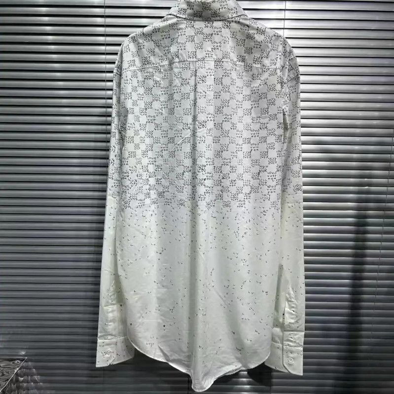 Louis Vuitton Louis Vuitton Men's Long Sleeve Cotton Shirt 0089 Size US XXL / EU 58 / 5 - 2 Thumbnail