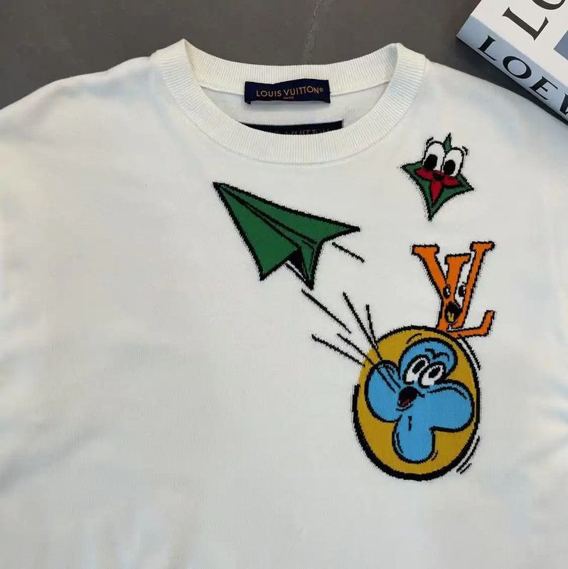 Louis Vuitton Louis Vuitton Summer White Cotton T-Shirt 0089 Size US L / EU 52-54 / 3 - 3 Thumbnail