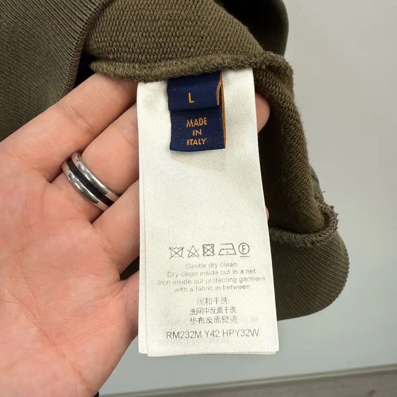 Louis Vuitton Louis Vuitton Green Cotton Men's Sweatshirt 0089 Size US L / EU 52-54 / 3 - 2 Thumbnail